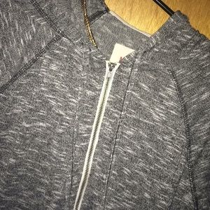 Gray zip up hoodie jacket